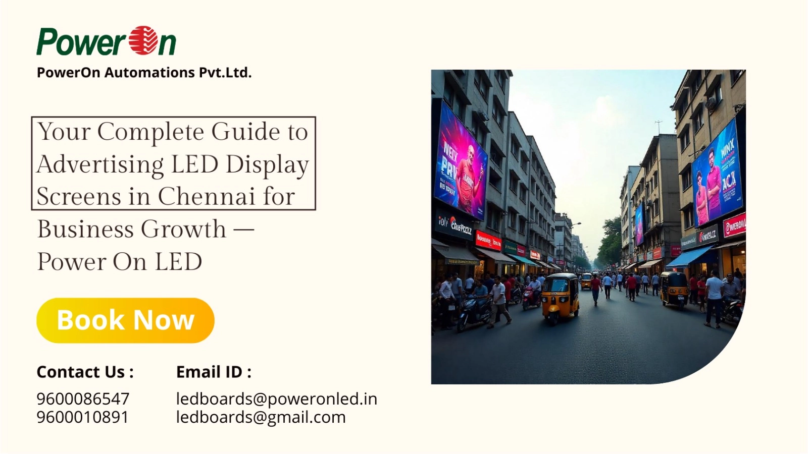 your complete guide to advertising led dispaly screens in chennai for buiness growth